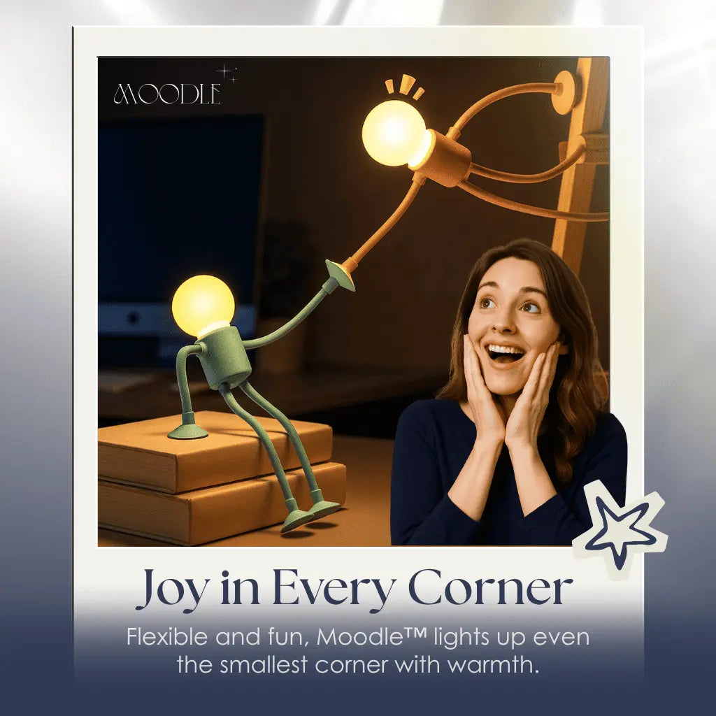 Veilleuse LED d'ambiance flexible à lueur chaleureuse | Design sans fil pour une atmosphère cosy