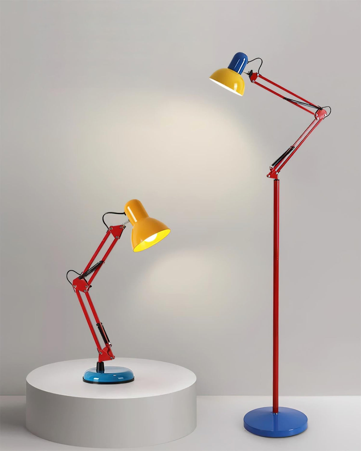 Articulating Metal Arm Task Lamp 21.6 in with Multicolor Accents for Desks Bedrooms Home Office Reading Study Workspace Nightstand