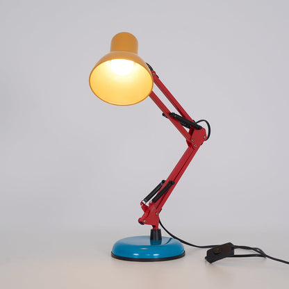 Articulating Metal Arm Task Lamp 21.6 in with Multicolor Accents for Desks Bedrooms Home Office Reading Study Workspace Nightstand