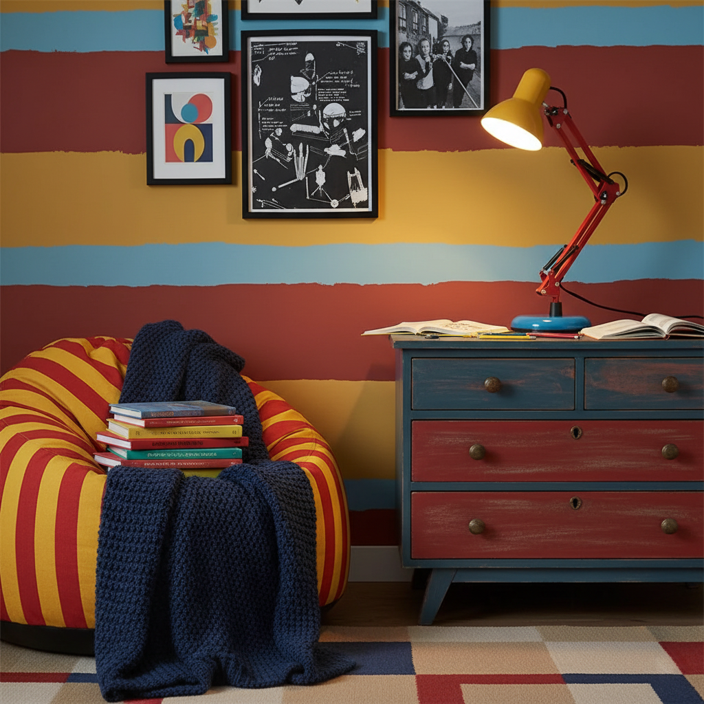 Articulating Metal Arm Task Lamp 21.6 in with Multicolor Accents for Desks Bedrooms Home Office Reading Study Workspace Nightstand