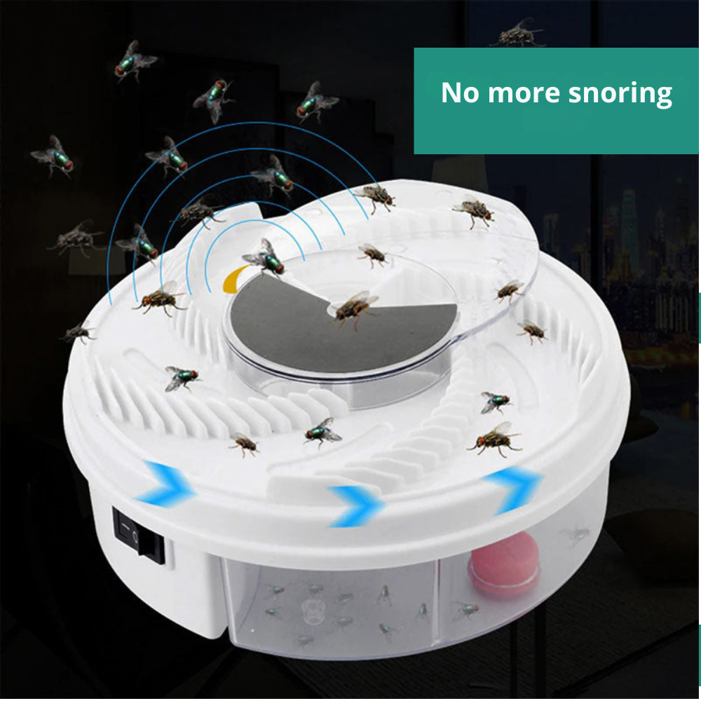 Automatic Fly Trap Catcher with Rotating Mechanism for Indoor & Outdoor Use Chemical-Free Pest Control Device for Kitchen Patio Camping