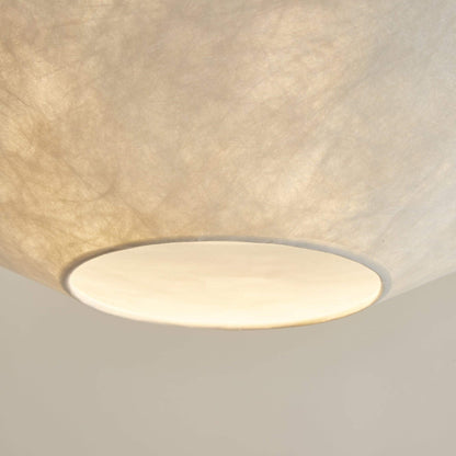 Circular Hoop Hanging Lamp with Textured Shades Red 30-Inch Fixture for Island & Table Lighting
