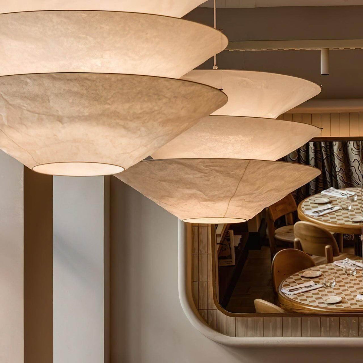 Circular Hoop Hanging Lamp with Textured Shades Red 30-Inch Fixture for Island & Table Lighting