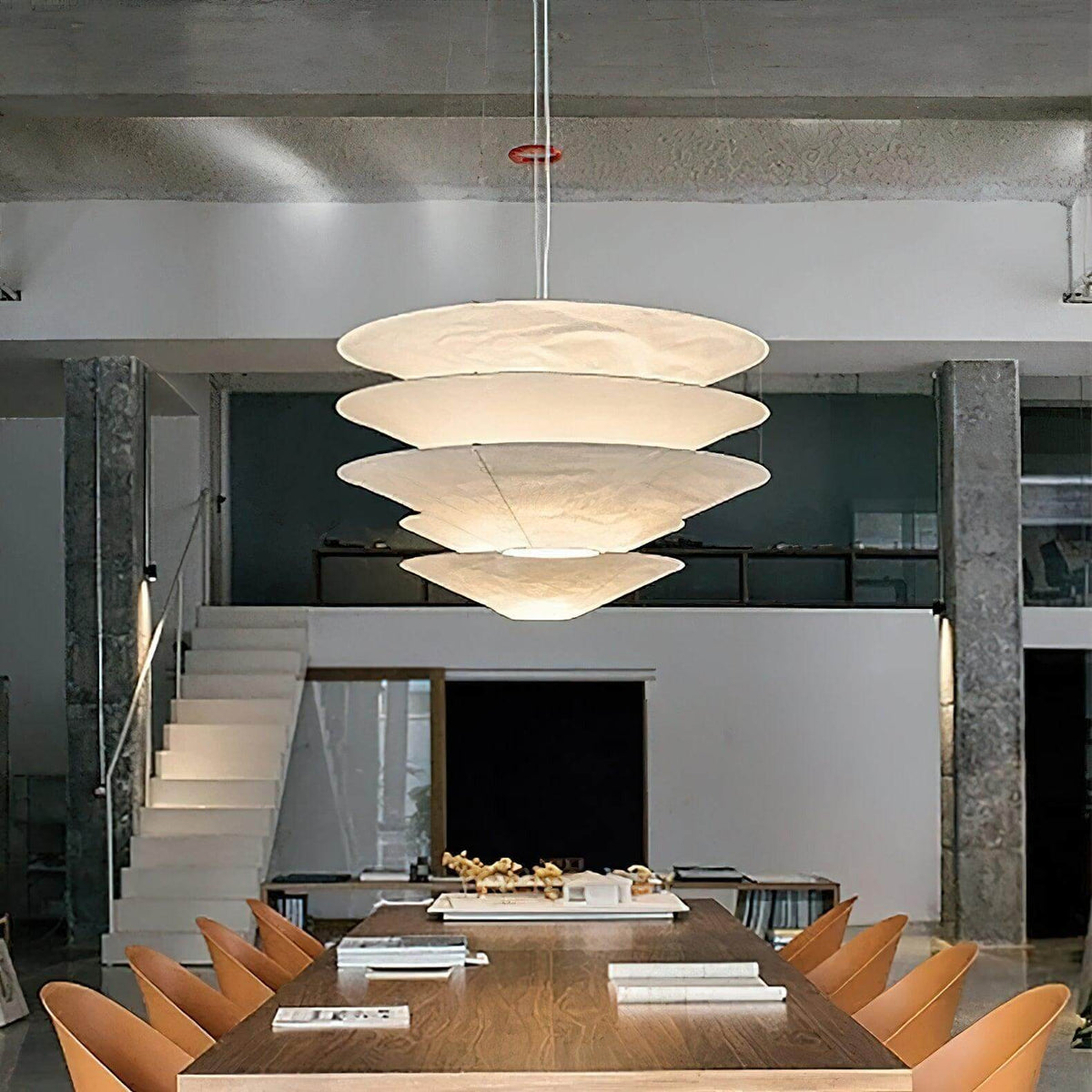 Circular Hoop Hanging Lamp with Textured Shades Red 30-Inch Fixture for Island & Table Lighting