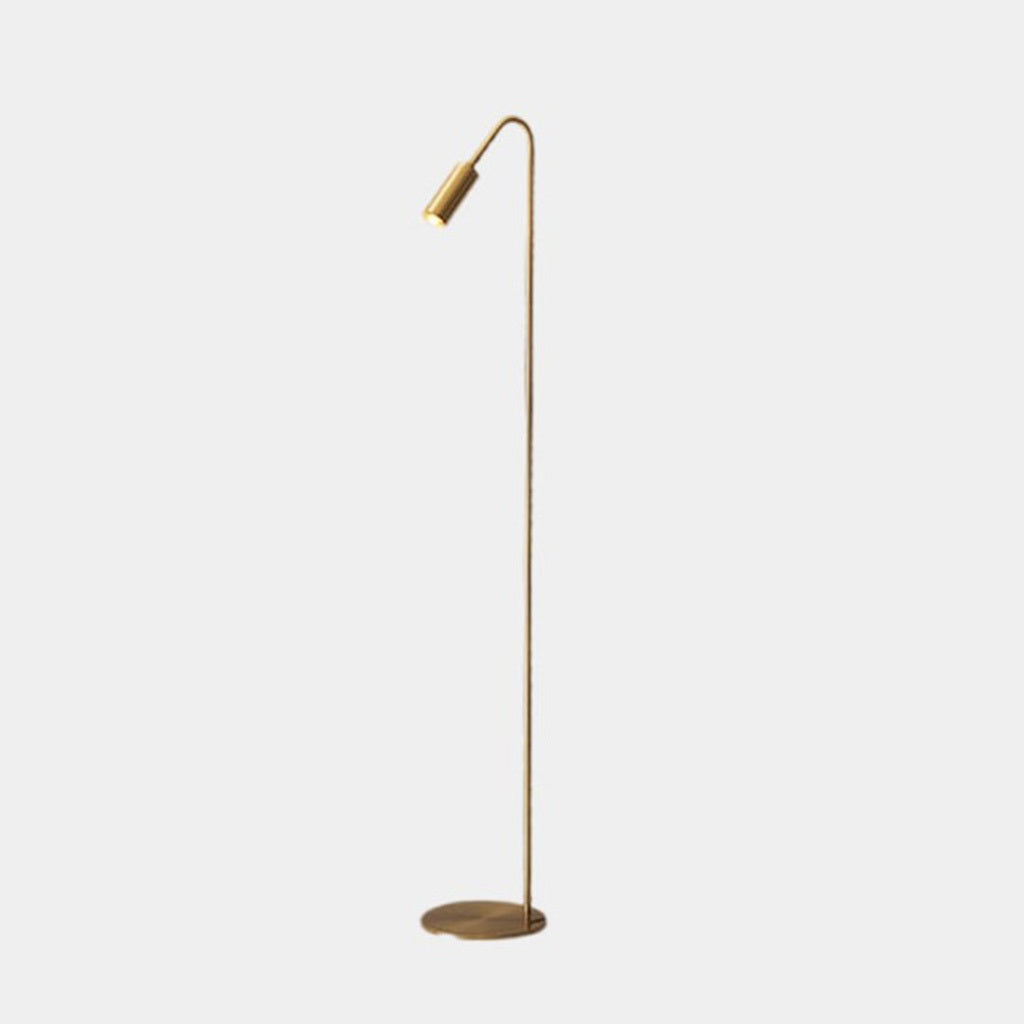 Arching Brass Spotlight Lamp with Adjustable LED Temperature 51 in Tall for Modern Homes Offices and Art Spaces
