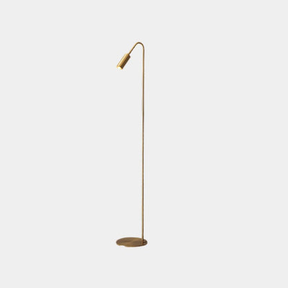 Arching Brass Spotlight Lamp with Adjustable LED Temperature 51 in Tall for Modern Homes Offices and Art Spaces