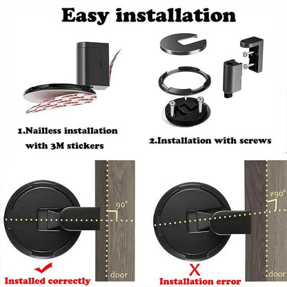 Floor Door Stopper with Press-to-Lock Feature | Durable Zinc Alloy for Secure Door Control