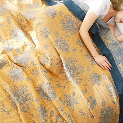 Flora Cooling Blanket - Lightweight Cotton, Breathable Floral Design