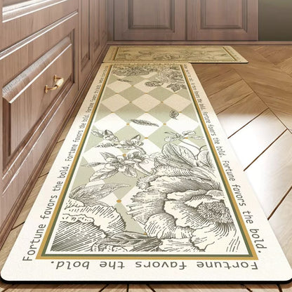 Flora Kitchen Mat - Cushioned, Anti-Fatigue Non-Slip Design