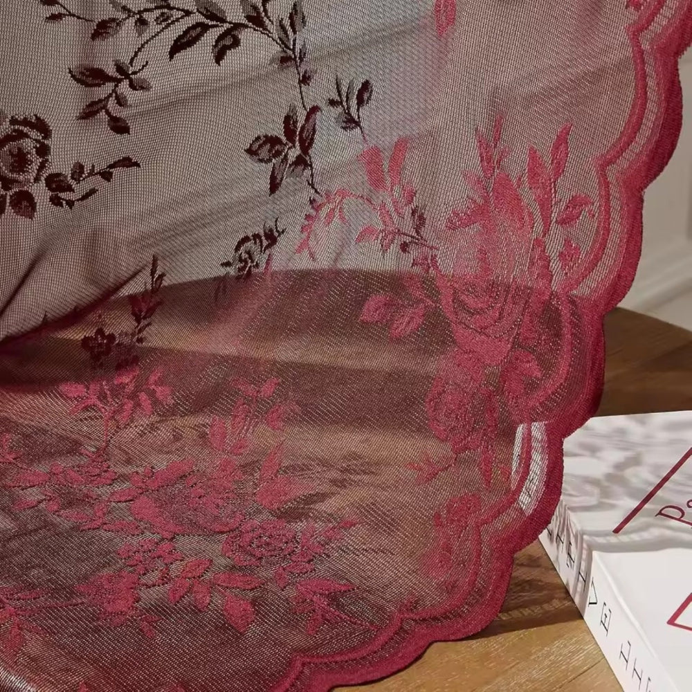 Flora Sheer Curtains - Lightweight Microfiber for Living Room, Elegant Design