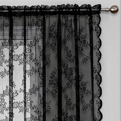 Flora Sheer Curtains - Lightweight Microfiber for Living Room, Elegant Design