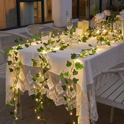 Floria Fairy Lights Garland - Battery Operated, Floral Design