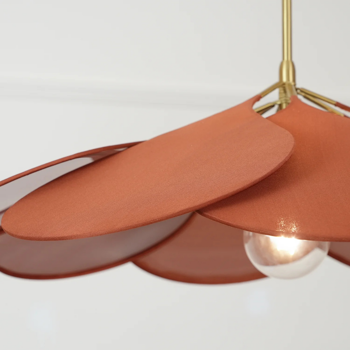 Suspension luminaire abat-jour textile floral diamètre 80 cm crème câble réglable douille E27 éclairage moderne vintage pour salle à manger chambre
