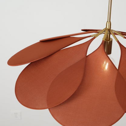 Suspension luminaire abat-jour textile floral diamètre 80 cm crème câble réglable douille E27 éclairage moderne vintage pour salle à manger chambre