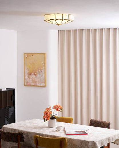 Brass Ceiling Light Flush Mount Frosted Glass Multi-Arm for Bedroom Study Living Room Modern Semi-Flush Home Indoor Accent Lighting