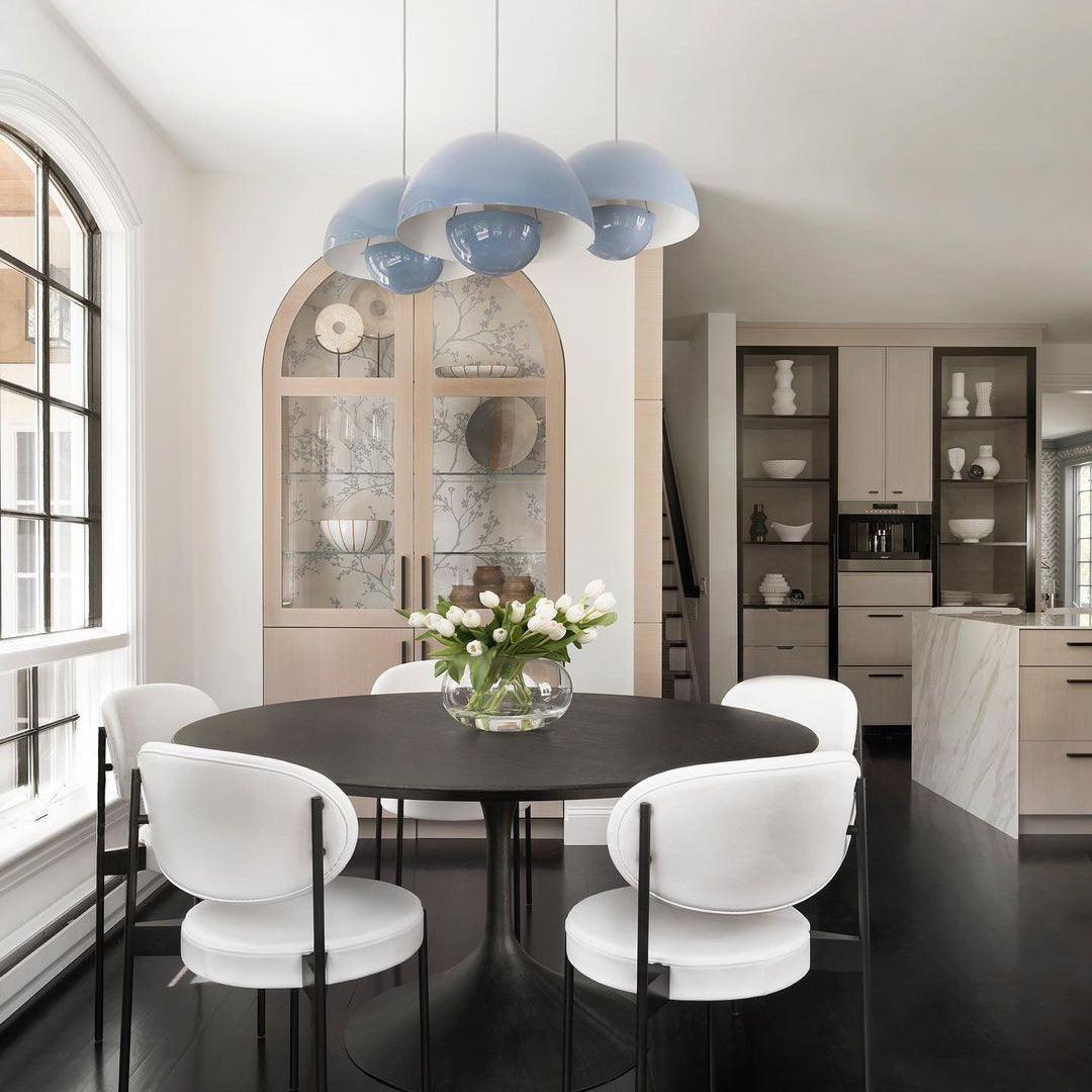 Geometric Aluminum Hanging Fixture 9 Inch Matte Modern Overhead Illumination for Kitchen Dining Room Entry