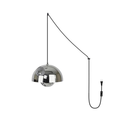 Aluminum Overhead Fixture 9 in Dome Shade Adjustable Cord Contemporary Lighting Kitchen Dining Room Island Ceiling Lamp Geometric Hemisphere