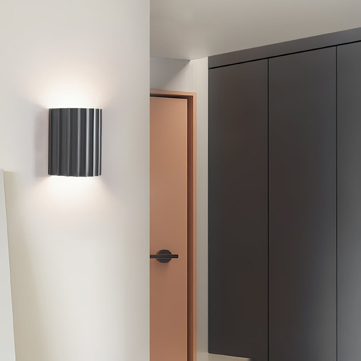 Textured Resin Sconce 5.5 in Bidirectional LED Fixture White Gray Green Orange for Hallway Bedroom Entryway Modern Ambient Wall Lighting G9