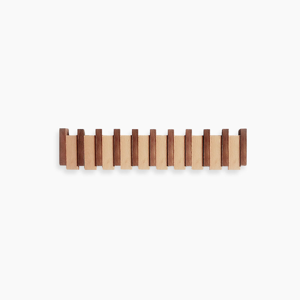 Foldable Wall Hook in Beech and Walnut Wood – Space-Saving Design for Coats and Accessories