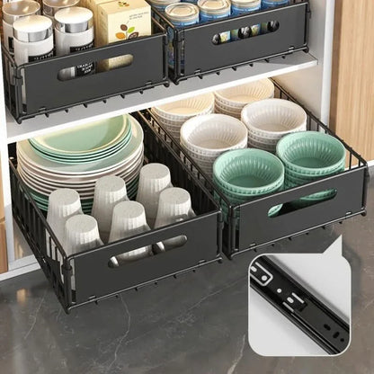 SORTFLOW – Pull-Out Basket Rack for Household Kitchen Storage