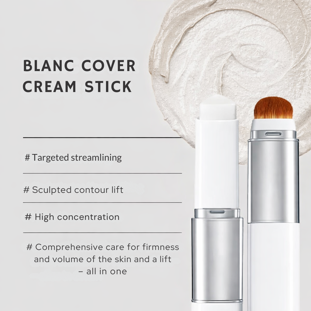 Color-Adapting Foundation Stick with Built-In Brush for Flawless Skin Tone Matching and Hydration | Cream Foundation Makeup | Travel-Friendl