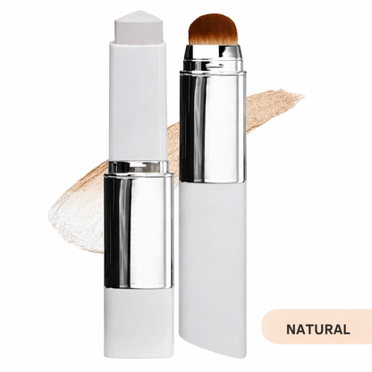 Color-Adapting Foundation Stick with Built-In Brush for Flawless Skin Tone Matching and Hydration | Cream Foundation Makeup | Travel-Friendl