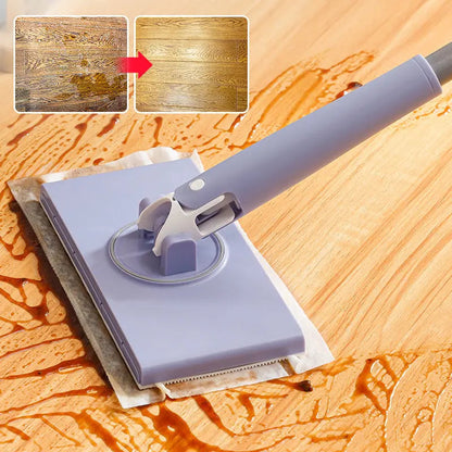 Disposable Wipe Floor Mop with 28-Inch Handle for Kitchens Bathrooms Hardwood Tile No-Bucket Quick Clean System Lilac