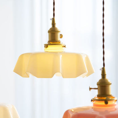 Hanging Ceiling Light Fixture Textured Dome Shade White Beige Pink Blue for Kitchen Island Dining Room Adjustable Height Indoor Pendant Lamp