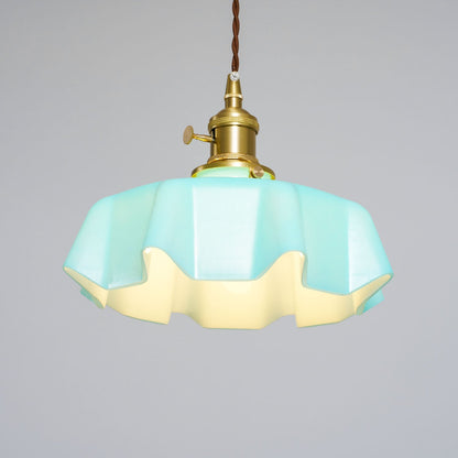 Hanging Ceiling Light Fixture Textured Dome Shade White Beige Pink Blue for Kitchen Island Dining Room Adjustable Height Indoor Pendant Lamp