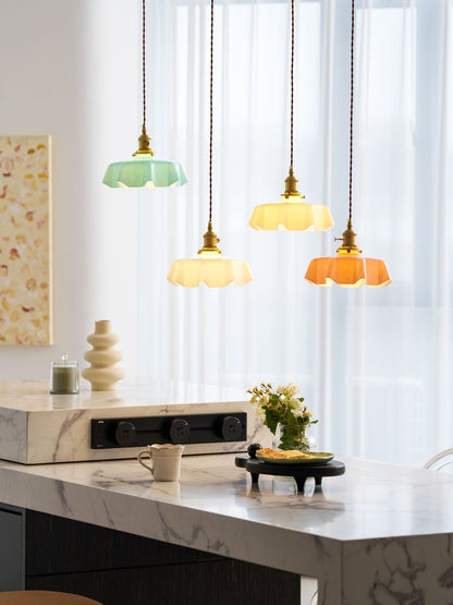 Hanging Ceiling Light Fixture Textured Dome Shade White Beige Pink Blue for Kitchen Island Dining Room Adjustable Height Indoor Pendant Lamp
