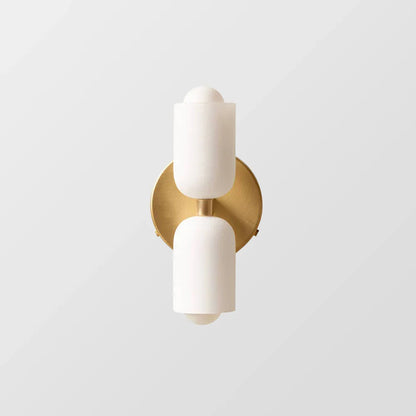Iron & Glass Sconce Dual-Light Fixture for Bedroom Hallway Bathroom Parisian-Inspired Accent 10 in Tall E14 Socket 6 Finishes