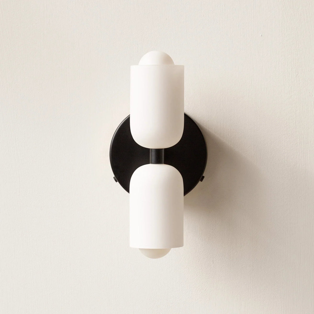Iron & Glass Sconce Dual-Light Fixture for Bedroom Hallway Bathroom Parisian-Inspired Accent 10 in Tall E14 Socket 6 Finishes