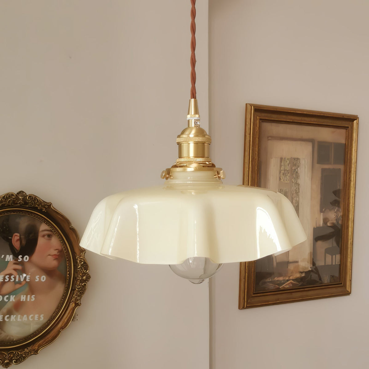 Hanging Ceiling Light Fixture Textured Dome Shade White Beige Pink Blue for Kitchen Island Dining Room Adjustable Height Indoor Pendant Lamp
