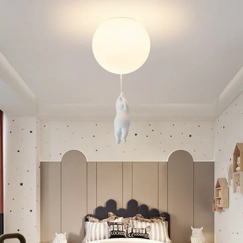 CloudBear | Children's Ceiling Lamp with Bear & Balloon Design | Playful Lighting for Enchanting Spaces