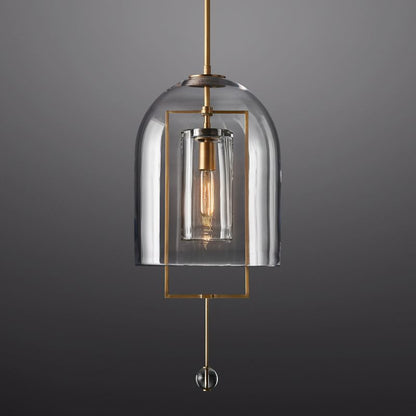 Modern Glass Globe Pendant Light with Adjustable Height – Brass, Bronze & Nickel Finish Options for Dining Room, Kitchen Island & Entryway