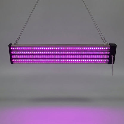 Overhead LED Plant Light Panel Dimmable Pull-Chain Full-Spectrum Hanging Fixture for Indoor Herb Gardens Vegetables Seedlings Adjustable Hei