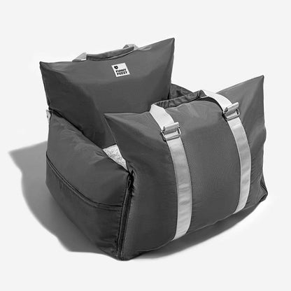 Portable Pet Carrier Booster Seat with Safety Harness and Washable Cover for Small Dogs