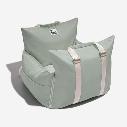 Portable Pet Carrier Booster Seat with Safety Harness and Washable Cover for Small Dogs