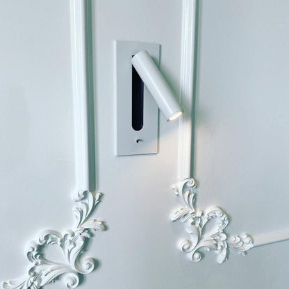 Applique murale industrielle avec LED intégrée et interrupteur à bascule – Luminaire en aluminium pour salon, couloir, chambre et bureau