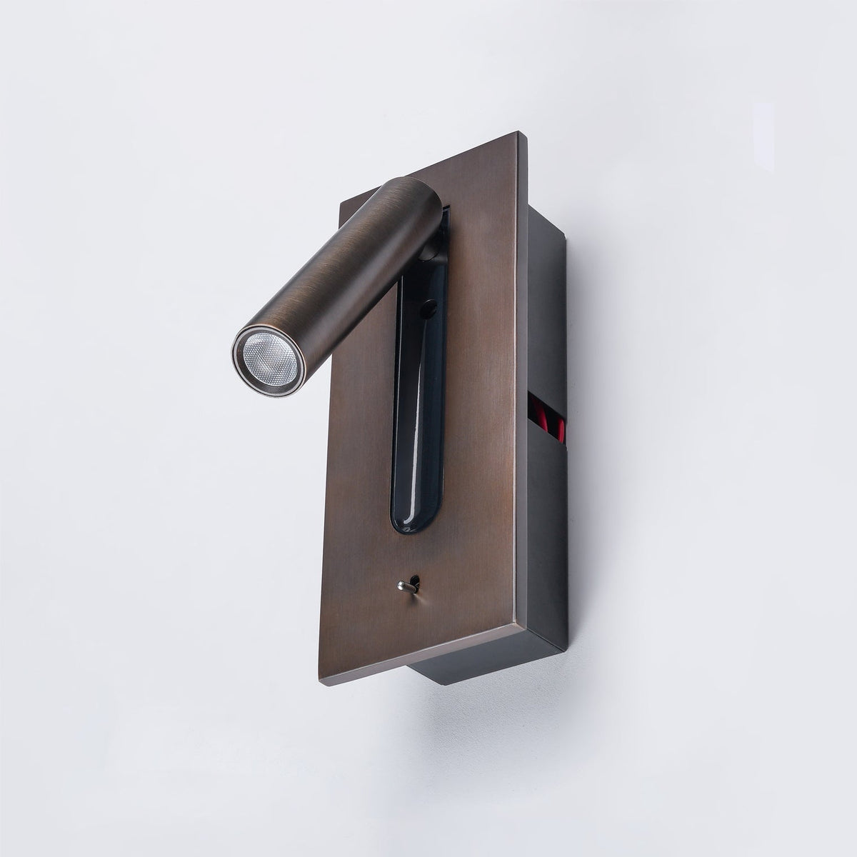 Applique murale industrielle avec LED intégrée et interrupteur à bascule – Luminaire en aluminium pour salon, couloir, chambre et bureau