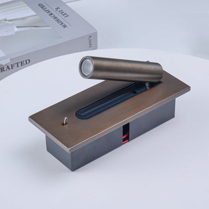 Applique murale industrielle avec LED intégrée et interrupteur à bascule – Luminaire en aluminium pour salon, couloir, chambre et bureau