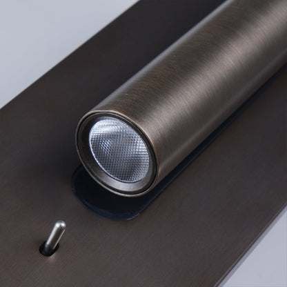 Applique murale industrielle avec LED intégrée et interrupteur à bascule – Luminaire en aluminium pour salon, couloir, chambre et bureau