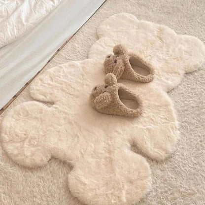Fuzzy Bear Rug - Soft Microfiber, Washable Area Rug