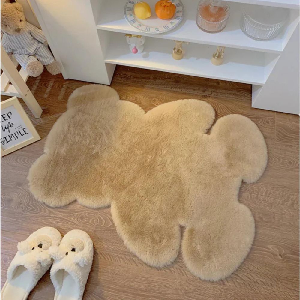 Fuzzy Bear Rug - Soft Microfiber, Washable Area Rug