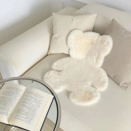 Fuzzy Bear Rug - Soft Microfiber, Washable Area Rug