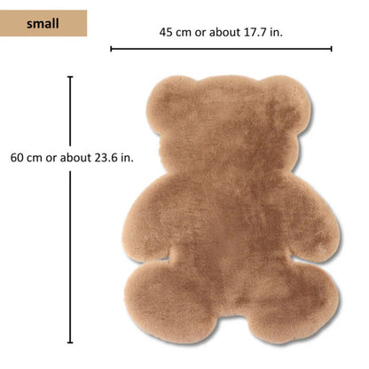 Fuzzy Bear Rug - Soft Microfiber, Washable Area Rug