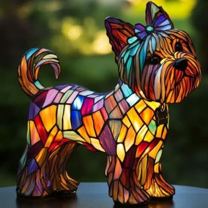 LED Dog Breed Night Light Statue for Desk & Bedroom – USB Powered Animal Accent Lamp for Home Office, Living Room, Nursery Decor