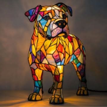 Dog Breed Night Light Figurine LED Desk Lamp USB Powered Resin Animal Statue for Bedroom Living Room Office Decor Corgi Golden Retriever