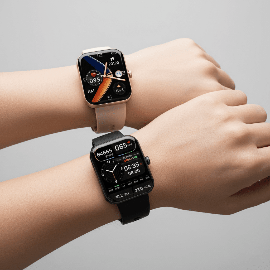 Health Tracker Smartwatch with Non-Invasive Glucose Trend Monitor & Heart Rate | Real-Time Vitals Display for Daily Wellness