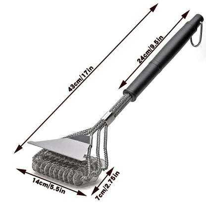 GRATEGUARD – Stainless Steel BBQ Brush for Safe Cleaning